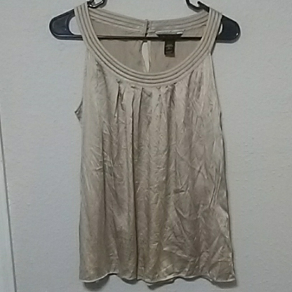 Nude Whit House/ Black Market Silk Camisole